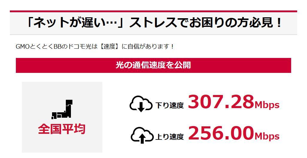 GMOとくとくBB 回線速度が速い